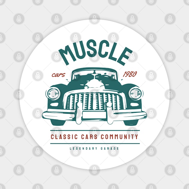 Muscle cars Magnet by BunnyCreative